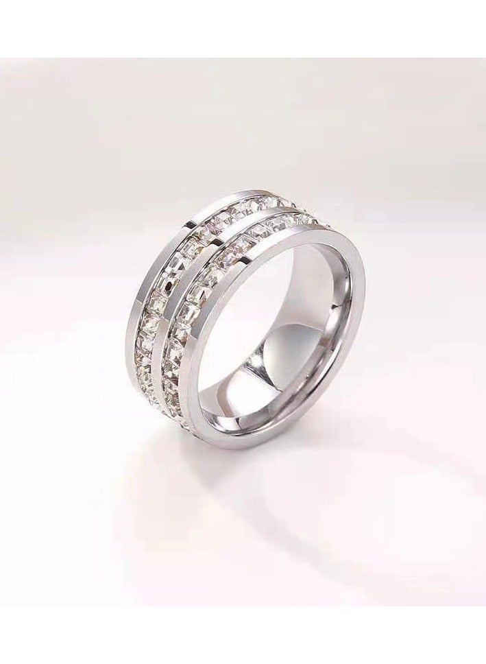 KUYING New Steel Titanium Starry Sky Ring 