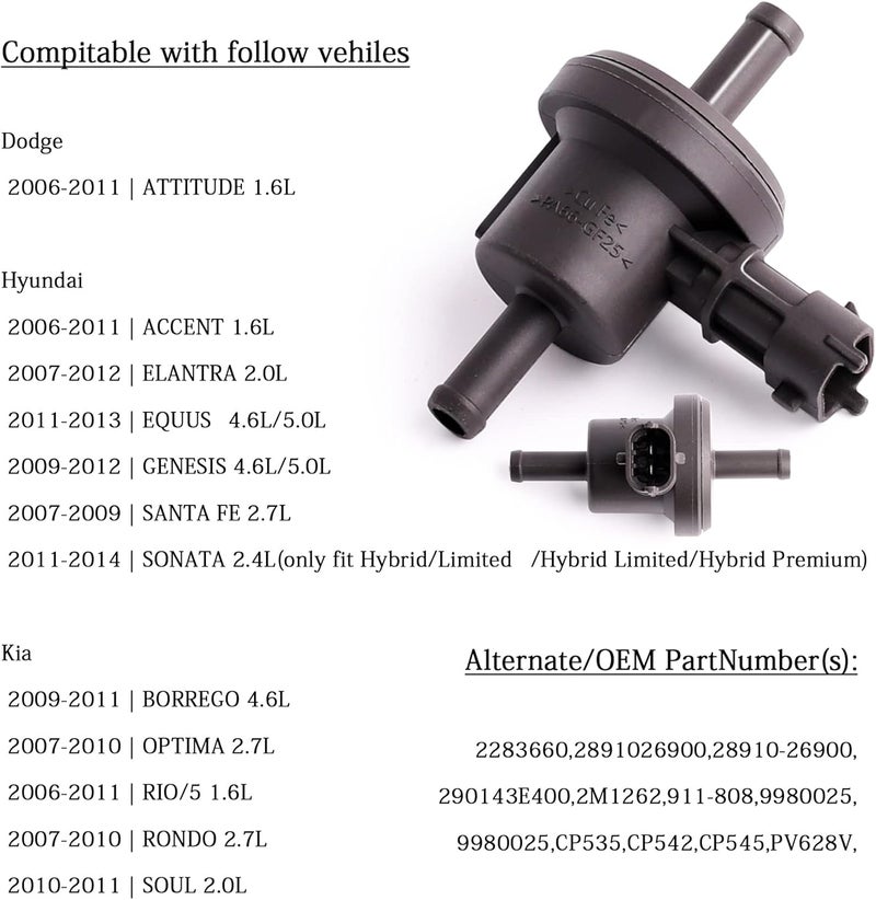 JCCGLOBAL Vapor Canister Purge Solenoid - Image 5