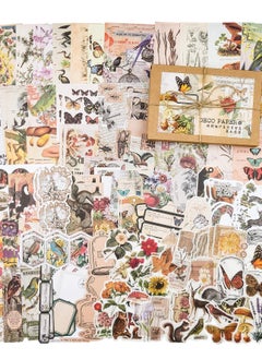 Y&D Vintage Handbook Diary Stickers, 200 Pieces Mayfly Animals Deep Forest Series Scrapbook Kit Planner Stickers Literary Style Art Notebook Album Collage Cards Interesting and Diverse  - Image 1