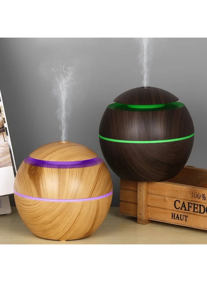 مرطب هواء بالموجات فوق الصوتية، موزع زيوت عطرية USB لتنقية الهواء للسيارة والعائلة والمكتب والمنزل وغرفة النوم وغرفة المعيشة والدراسة واليوغا والسبا ( غامق، 200 مل) - Image 5