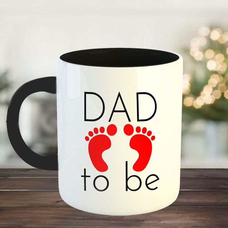 Happu Fathers Day Printed Coffee Mug Dad to Be Gifts for Fathers Day Gifts for Husband Brother Gifts for Daddy Grandfather5165BK - Image 2
