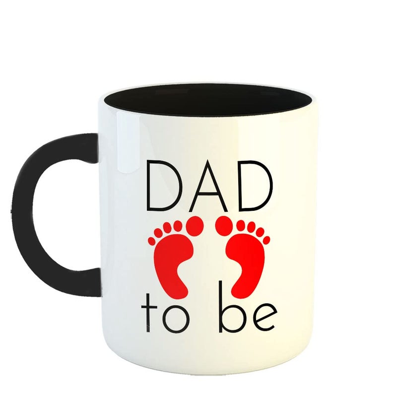 Happu Fathers Day Printed Coffee Mug Dad to Be Gifts for Fathers Day Gifts for Husband Brother Gifts for Daddy Grandfather5165BK - Image 1