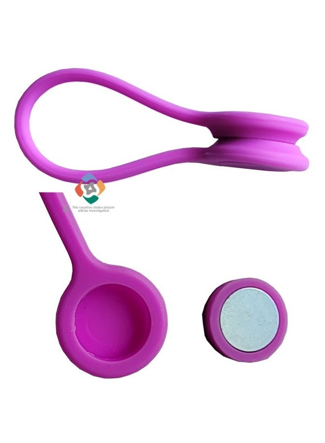 Loquat Creative Headphone Magnet Cable Winder Magnetic Cable Organizer Hub Silicone Cable Tie Strap Data Cable Protective Cover-Color:Green (bag Packaging) - Image 5