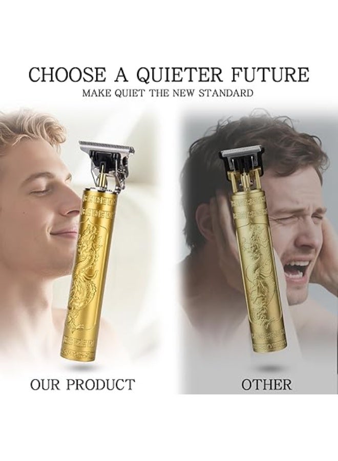 ماكينة تشذيب اللحية الاحترافية للرجال من LQT®، ماكينة تشذيب شعر قابلة لإعادة الشحن، ماكينة قص شعر، ماكينة حلاقة كهربائية لاسلكية، هدايا للرجال (ذهبي) - Image 2