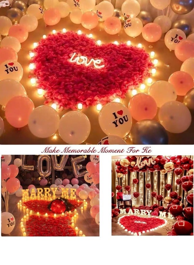 2000 PCS Artificial Rose Petals, 5x5 cm Fake Flower Petals, Romantic Decorations Special Night Set for Valentine's Day, Wedding Anniversary, Proposal, Event, Party, Table Decor, Dark Red - Image 5