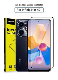 Infinix Hot 40i Screen Protector – Premium Edge to Edge Tempered Glass, High Transparency, Delicate Touch, Anti-Explosion, Smooth Arc Edges, Easy Installation