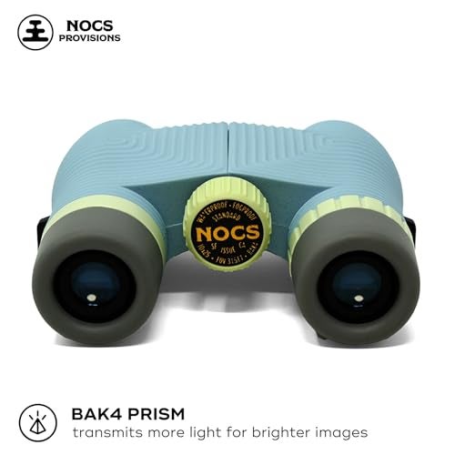 Nocs Provisions Standard Issue 10x25 Waterproof Binoculars, 10X Magnification, Bak4 Prism, Wide View Multi-Coated Lenses for Bird Watching, Hiking & Backpacking - Celeste Blue - Image 3