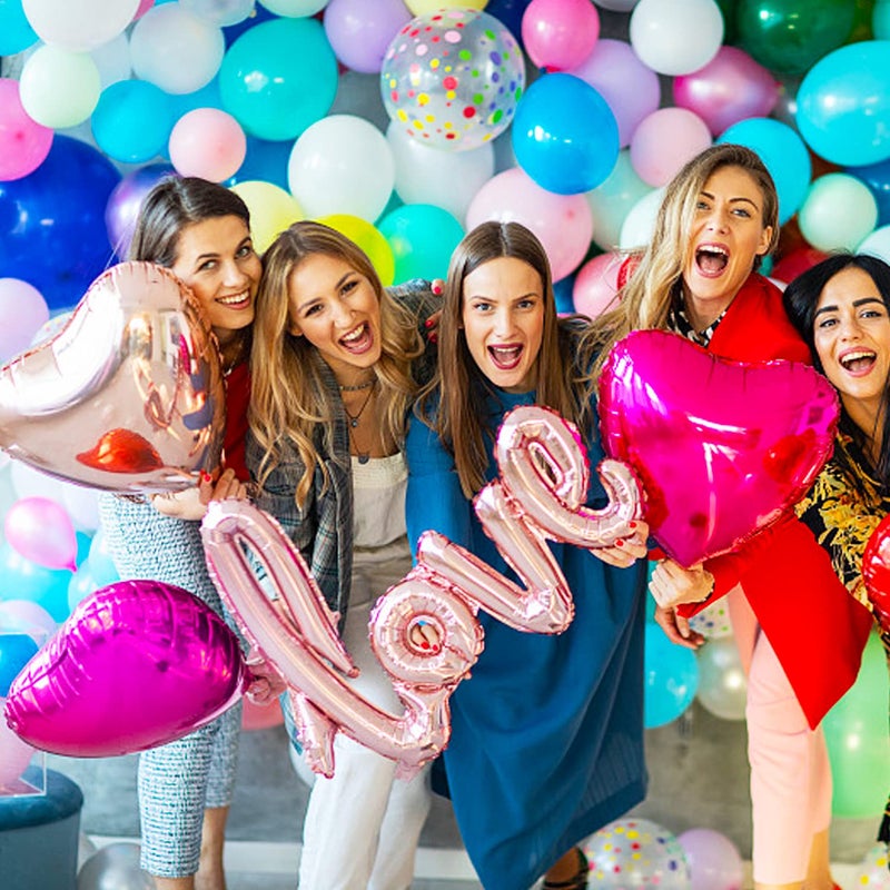 Simple polymer 18 inch Pink Heart Balloons Foil Balloons Mylar Balloons for Party Decoration, Pack of 20 - Image 3