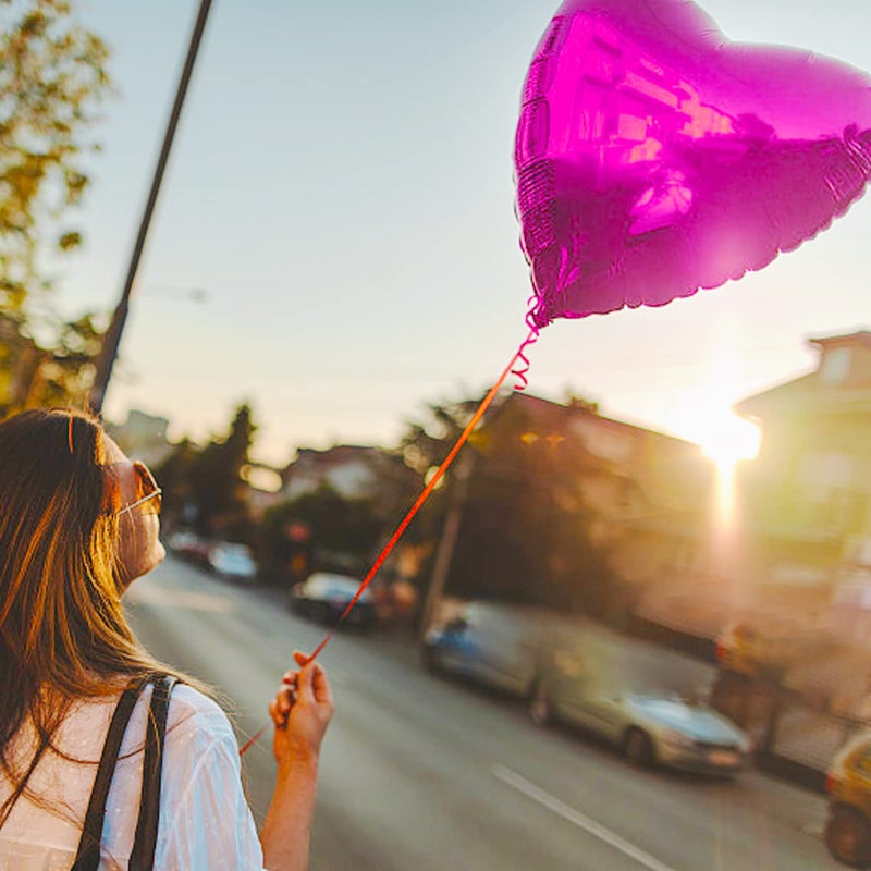 Simple polymer 18 inch Pink Heart Balloons Foil Balloons Mylar Balloons for Party Decoration, Pack of 20 - Image 5