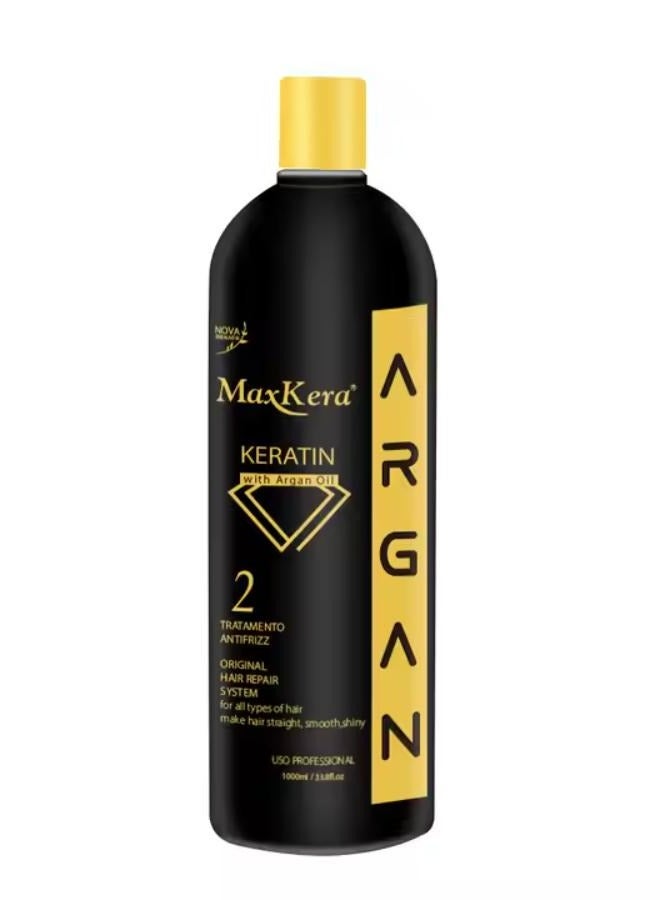 NOVA Maxkera Brazilian Kreatine Tratamento Antifrizz With Argan Oil Original Hair Repair System  no2 1000 ml