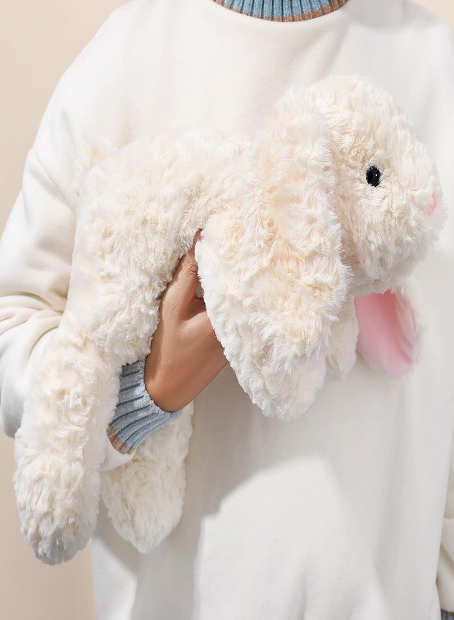 IFX24 10Lbs Weighted Bunny Stuffed Animal, 27.5" Sturdy Soft Beige Rabbit Plush Toy for Adults, Huggable Companion for Cuddling - Image 3