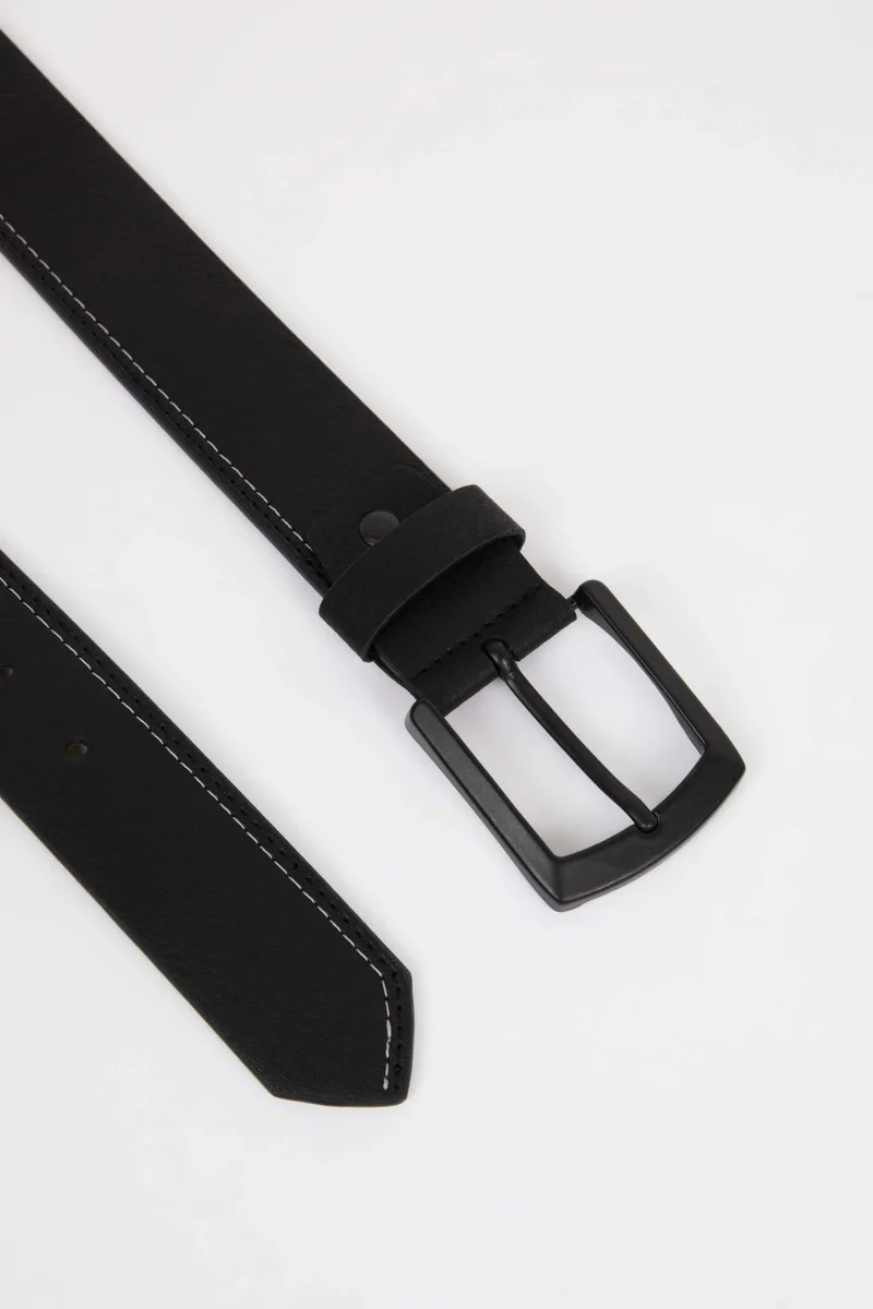 DeFacto Man Square Clasp Faux Leather Denim Belt