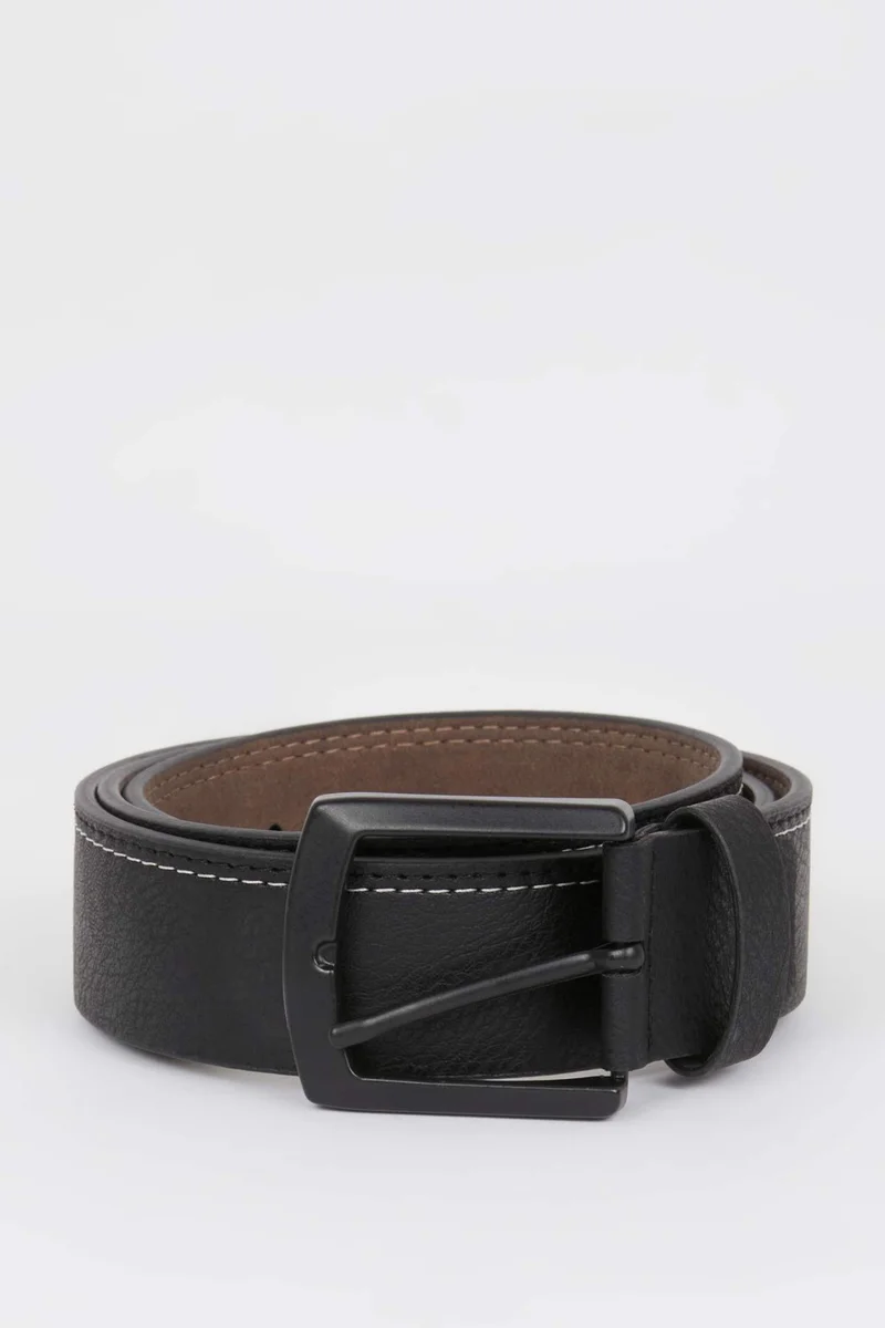DeFacto Man Square Clasp Faux Leather Denim Belt