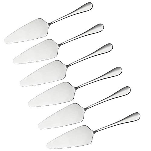 senover Pack of 6 Stainless Steel Pizza Pie Cake Server Pie Cake Serving Set, Pie Cake Pizza Shovel Cutter (silver) - Image 1