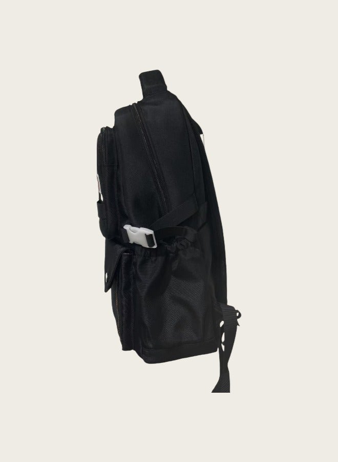 Beautiful Knowledge Black Student Backpack, Fashion Backpack, Ergonomic Backpack, Lightweight Backpack, Adjustable Shoulder Strap Backpack, Minimalist Aesthetic Student Backpack.  - Image 3