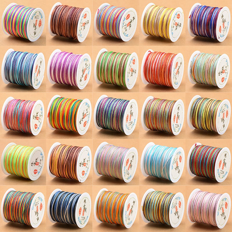 Duan Dye Magic Color Jade Line 72 Diy Woven Necklace Pendant Lanyard Material Strand Gradient Color Jade Strand - Image 3