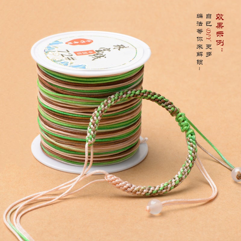 Duan Dye Magic Color Jade Line 72 Diy Woven Necklace Pendant Lanyard Material Strand Gradient Color Jade Strand - Image 5