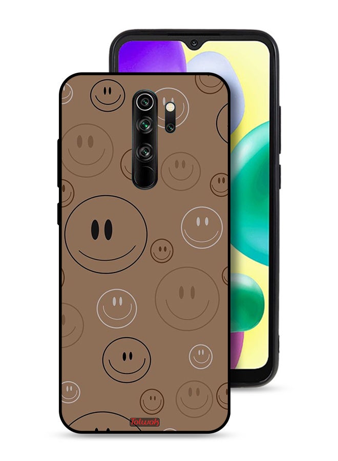 Tolwak Xiaomi Redmi Note 8 Pro Protective Case Cover Smiley Faces Pattern - Image 1
