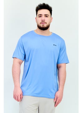 RBX Men Sportswear Fit Short Sleeve Training T Shirt, Light Blue  - Image 1