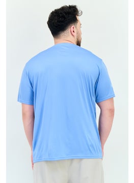 RBX Men Sportswear Fit Short Sleeve Training T Shirt, Light Blue  - Image 3