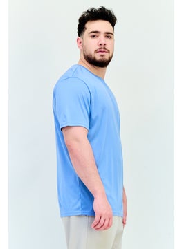 RBX Men Sportswear Fit Short Sleeve Training T Shirt, Light Blue  - Image 2