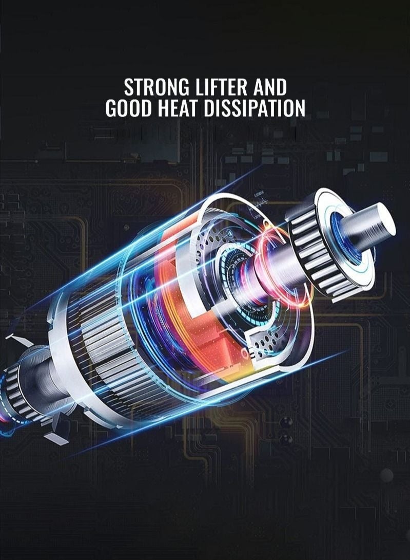 مضخة نفخ الإطارات ضاغط الهواء المحمولة 150 رطل لكل بوصة مربعة نفخ سريع مع شاشة LCD مزدوجة [طاقة لاسلكية وقوية] مضخة إطارات كهربائية لإطارات السيارة والدراجات النارية والكرة - Image 5