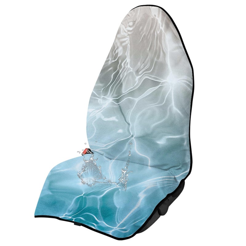JOAIFO Waterproof Sweat Towel Car Seat Cover Universal AntiSlip Automotive Seat Covers for Post Gym Workout Running Swimming Beach and Hiking Seawater - Image 2