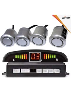 WINCA WINCA Car Parking Sensor 4 Sensors Auto Reverse Assistance Backup Radar Detector System Digital Display Double-sided tapes 12v power cable Control Box (SILVER)  - Image 3