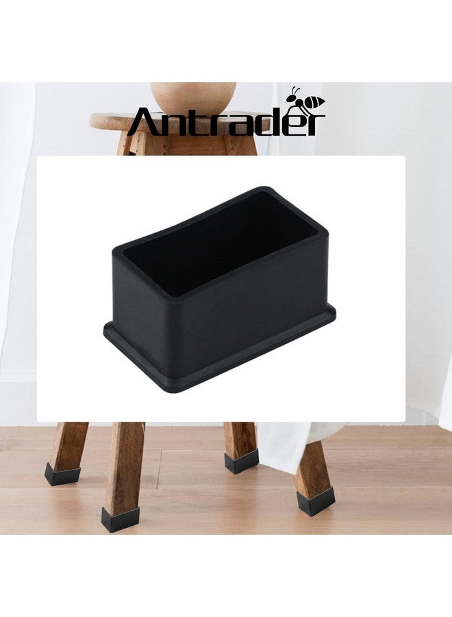 Antrader Antrader Rectangle Shaped Furniture Rubber Feet Pads Table Chair Leg Foot End Caps Covers Protectors Black, 1.18" x 0.59", Pack of 12  - Image 4