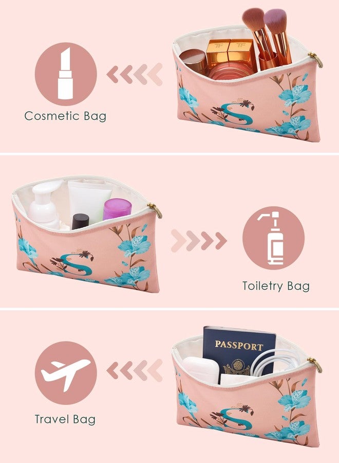 DOODLE Multifunctional Cosmetic Pouch|Pouch for Girls|Makeup Organizer|Toiletry Bag|Perfect for Daily Use, Vacation, Business Trip - (Monogram - S) - Image 3