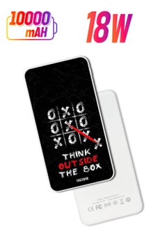 10,000 mAh Super Fast Charging Ultra Compact Power Bank with Quick Charge & Power Delivery, Portable Charger For iPhone and Android Think out of the box
