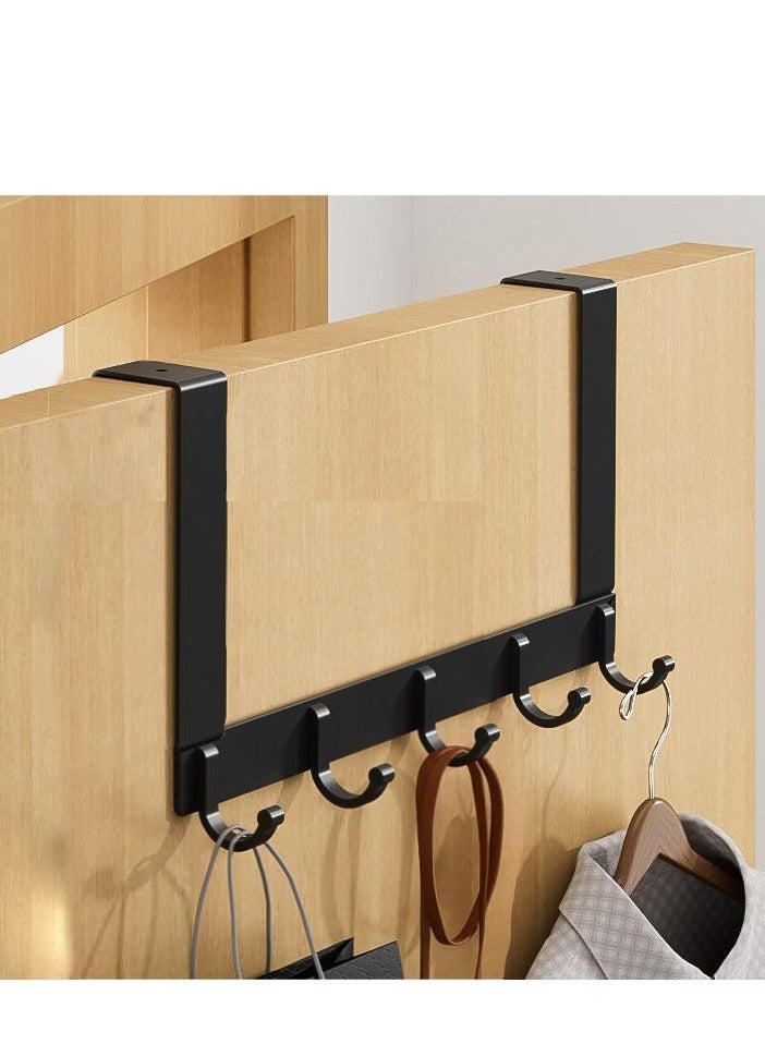 Over The Door Hook Hanger, Heavy Duty Over Door Hanger   5 Hooks, Space Saving Over Door Organizer Rack for Hanging Coat, Towel, Bag, Robe 1 - Image 1