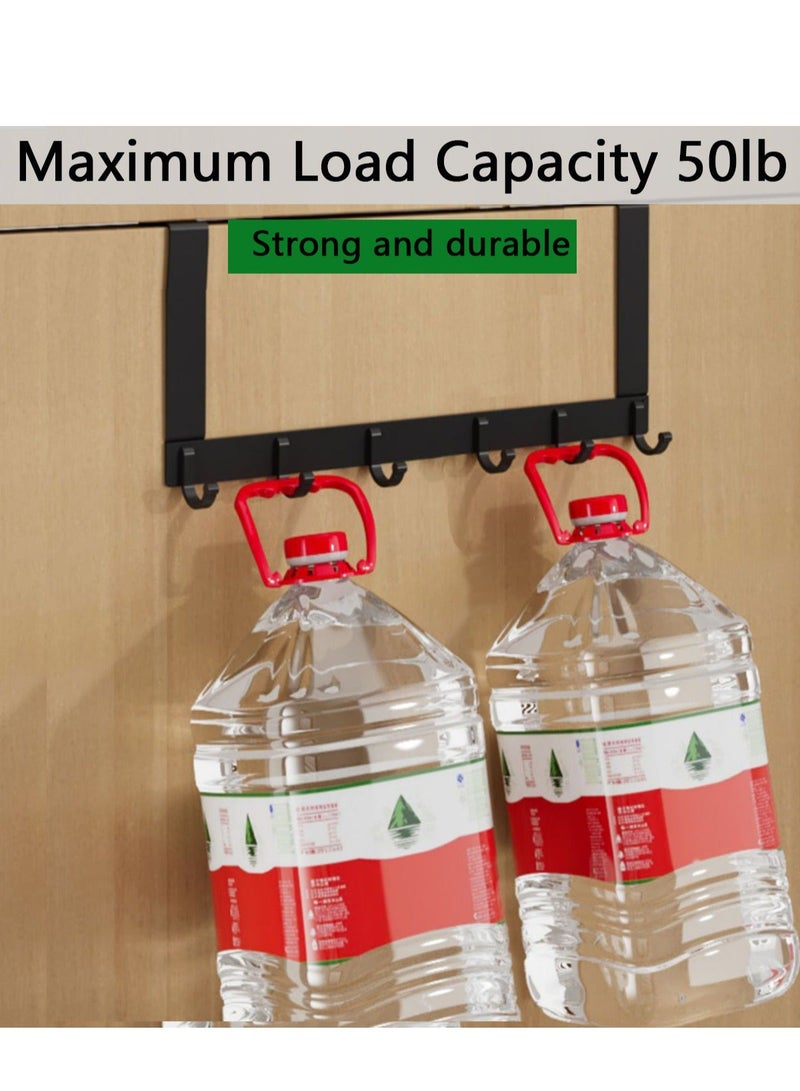 Over The Door Hook Hanger, Heavy Duty Over Door Hanger   5 Hooks, Space Saving Over Door Organizer Rack for Hanging Coat, Towel, Bag, Robe 1 - Image 2