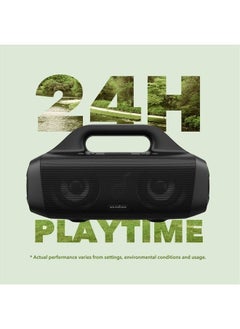 Soundcore مكبر صوت Anker Motion Boom خارجي مع مشغلات تيتانيوم، تقنية BassUp، مقاومة للماء IPX7، وقت تشغيل 24 ساعة، تطبيق، مقبض مدمج، مكبر صوت بلوتوث محمول للخارج، والتخييم  - Image 2