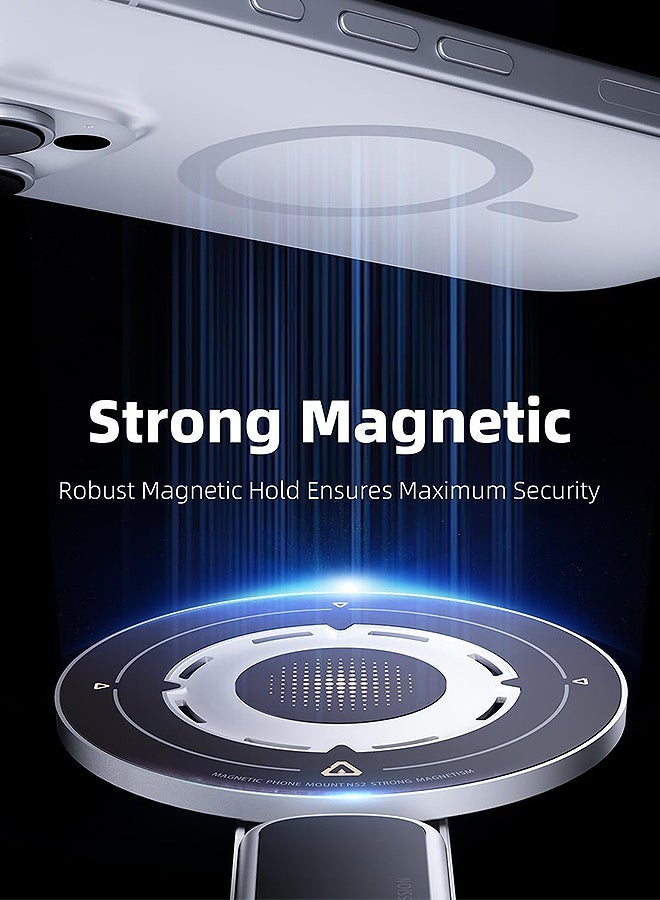 GD 2 Pcs 3-in-1 MagSafe Phone Grip Stand Double-Sided Magnetic Phone Finger Ring Holder with 360° Rotation - Magnetic Phone Stand for iPhone 17/16/15/14/13/12 Series (Black+White) - Image 2