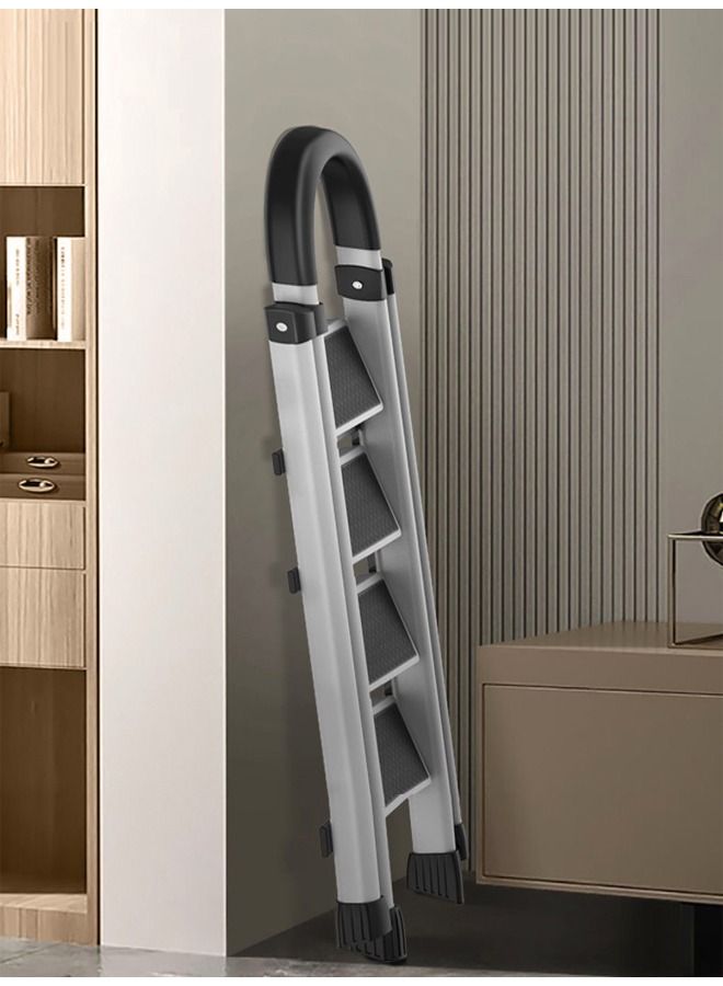 fashionhome 4 Steps Multifunction Household Indoor Folding Ladder and Storage Rack Suitable for Kitchen Home and Living Room 45 x 70 x 125 CM - Image 3