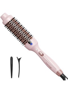 wavytalk Wavytalk Thermal Brush, 1 1/2 Inch Ionic Heated Round Brush Creates Blowout Look, Thermal Round Brush Makes Hair Shinier & Smoother, Dual Voltage, Easy to Use (Pink)  - Image 1