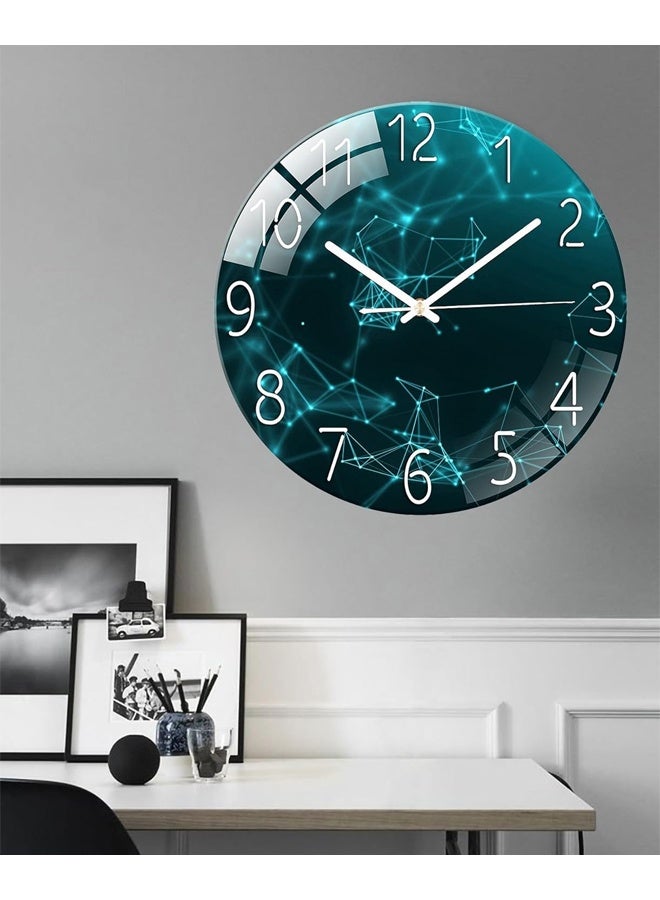 DUNISO 12 Inch Wall Clock,3D Curved Glass Large Wall Clock,Silent Non-Ticking Round Decorative Clock,for Office Home Bathroom Kitchen Bedroom School - Image 4