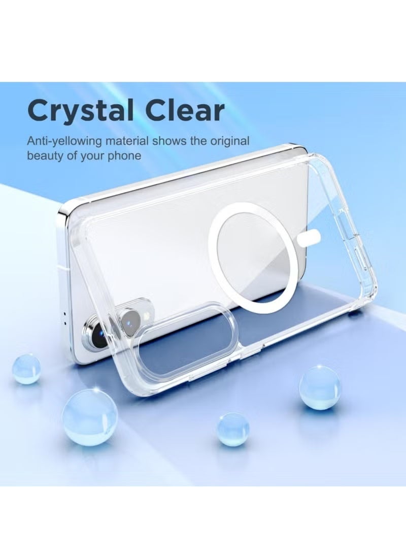 تايجر [5-in-1] Samsung Galaxy S25 Edge Clear Case | Anti-Yellowing Magnetic Shockproof Case | Compatible with Wireless Charging | Includes 2 Screen Protectors & 2 Camera Lens Protectors | Full Protection Bundle - Image 5