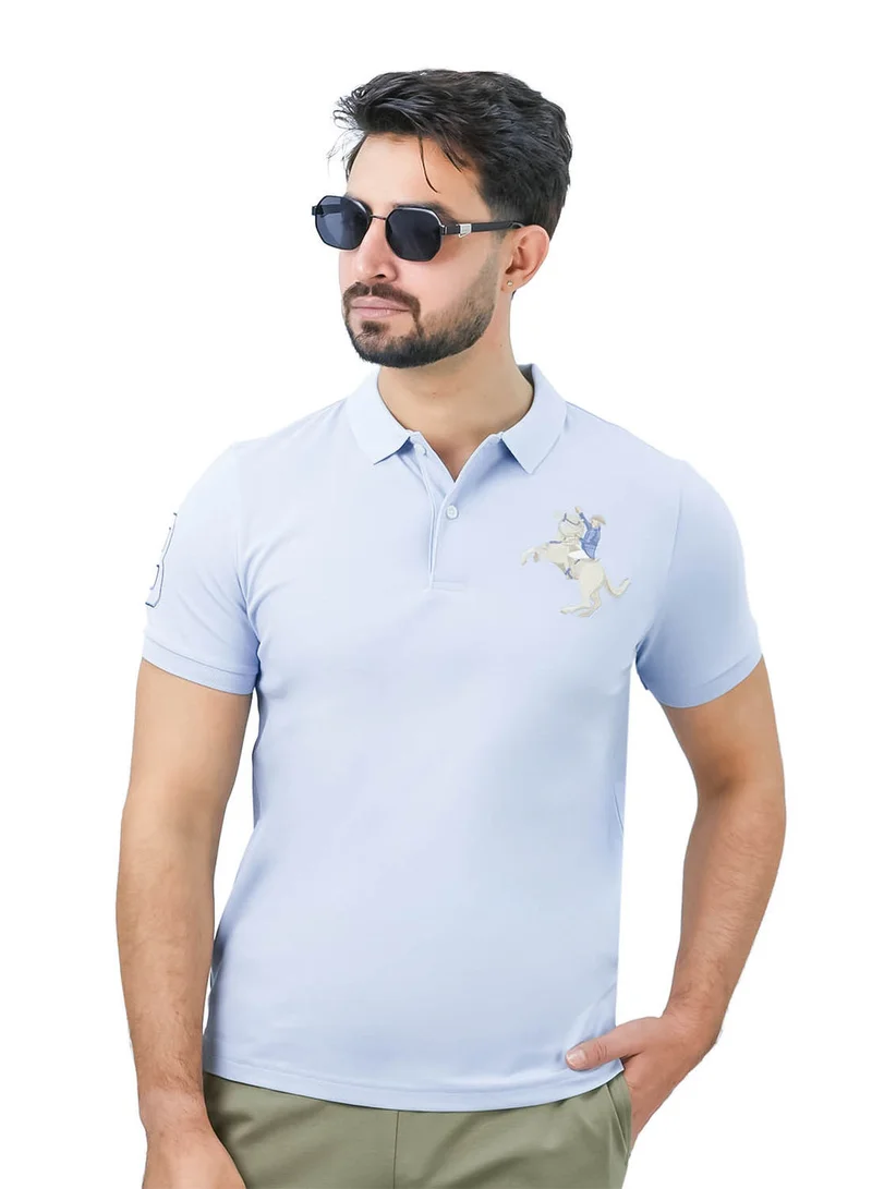 Men's Slim Fit Cotton Short Sleeve Napoleon Polo