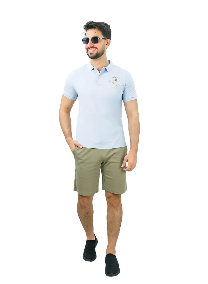 GIORDANO Men's Slim Fit Cotton Short Sleeve Napoleon Polo