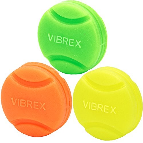Tourna Vibrex Neon Tennis Vibration Dampeners, Neon Assorted, 3 Per Pack - Image 1