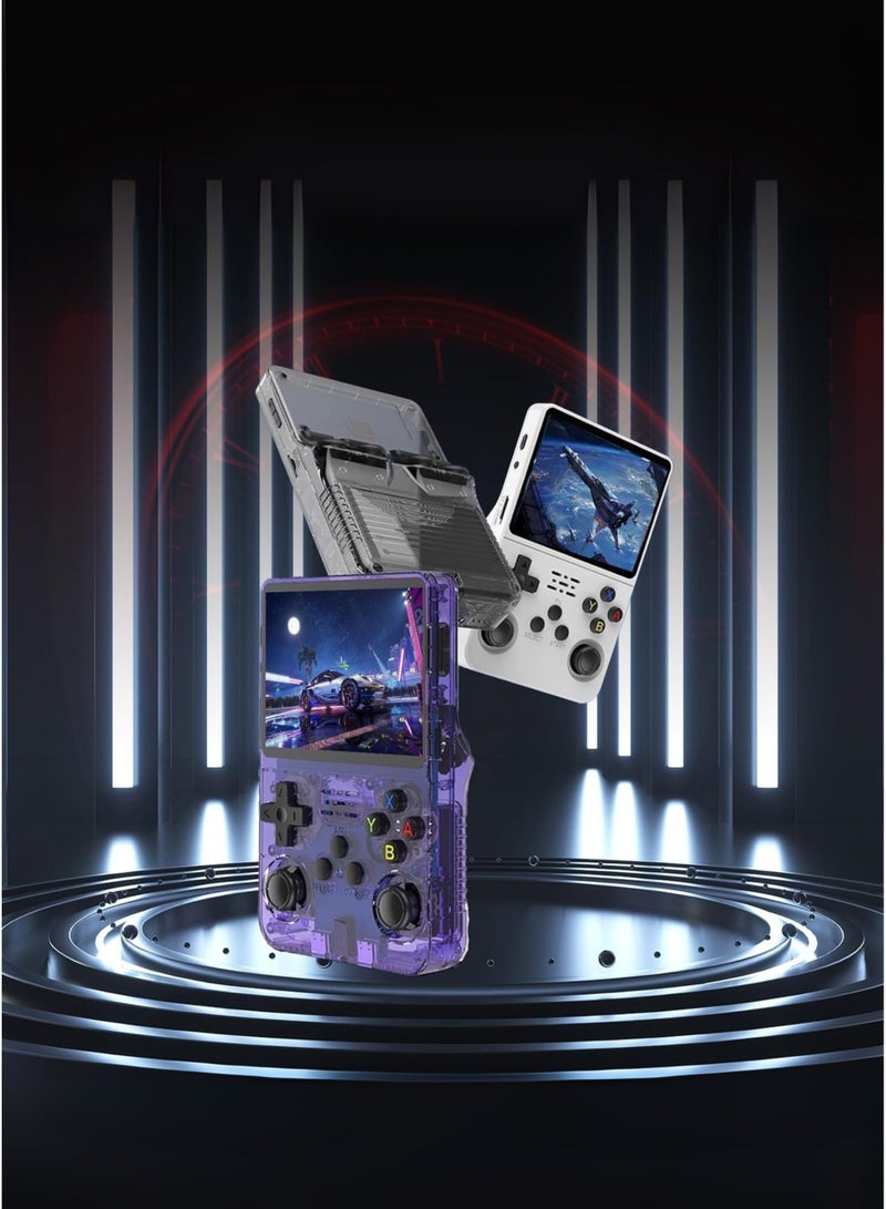 هيبوب وحدة تحكم ألعاب محمولة R36S، شاشة IPS مقاس 3.5 بوصة، نظام Linux مفتوح المصدر، وحدة تحكم ألعاب R36S، بطاقة TF سعة 64 جيجابايت، محاكي 10+، Consola R36S مع عصا تحكم ثلاثية الأبعاد مزدوجة للأولاد والبنات | أزرق - Image 3