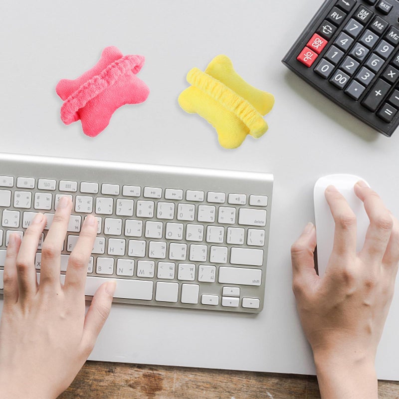 4 Pcs Mouse Wrist Rest Pads with Small Cushions Comfortable Support for Office Gaming in Army Green Yellow Pink Blue - Image 5