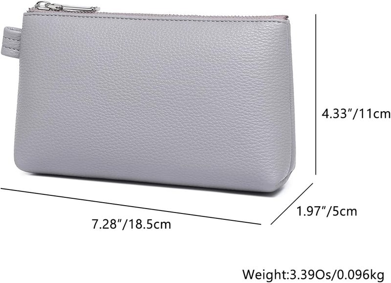 YONBEN PU Leather Makeup Simple and Convenient Handbag Small Exquisite Storage Bag, PU/Taro Purple, Simple - Image 2