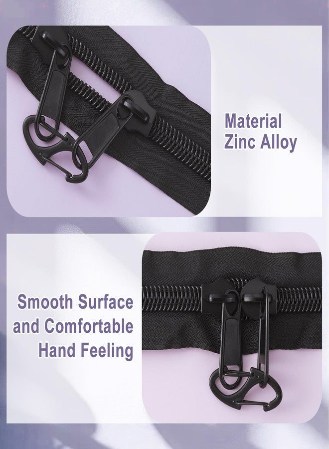 Hzopcw 8pcs Anti Theft Zipper Clips, Dual Opening Safety Zipper Lock, S Spring Snap Clips for Traveling Camping Fishing- Silver & Black - Image 3