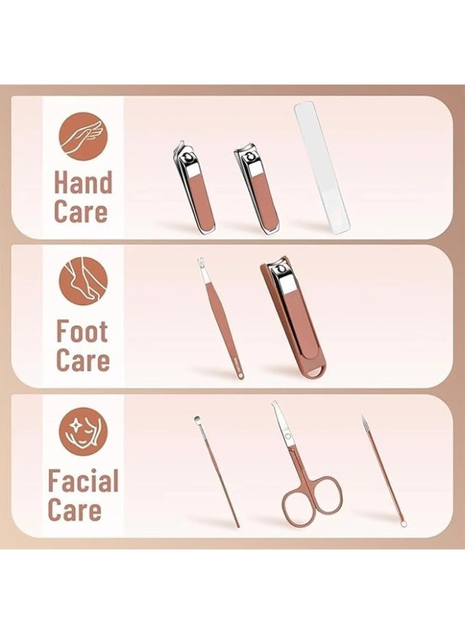PEI  AN Portable Anti-Splash Nail Clipper Set for Men & Women |7pcs  Nail Catcher, Nail File, Cuticle Pusher | Stainless Steel Tools in Travel Case - Image 3