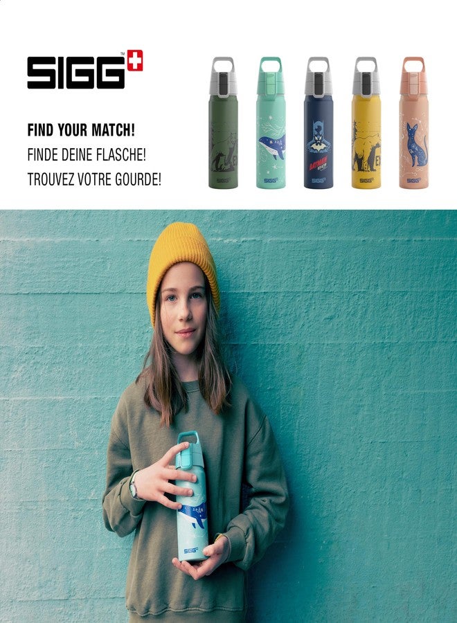 SIGG - Aluminium Children's Drinking Bottle - WMB ONE Brave Cheetah - Suitable for Carbonated Drinks - Leak-Proof - Feather-Light - BPA Free - ClimatePartner Certified - Sports & School - Light Blue - - Image 5