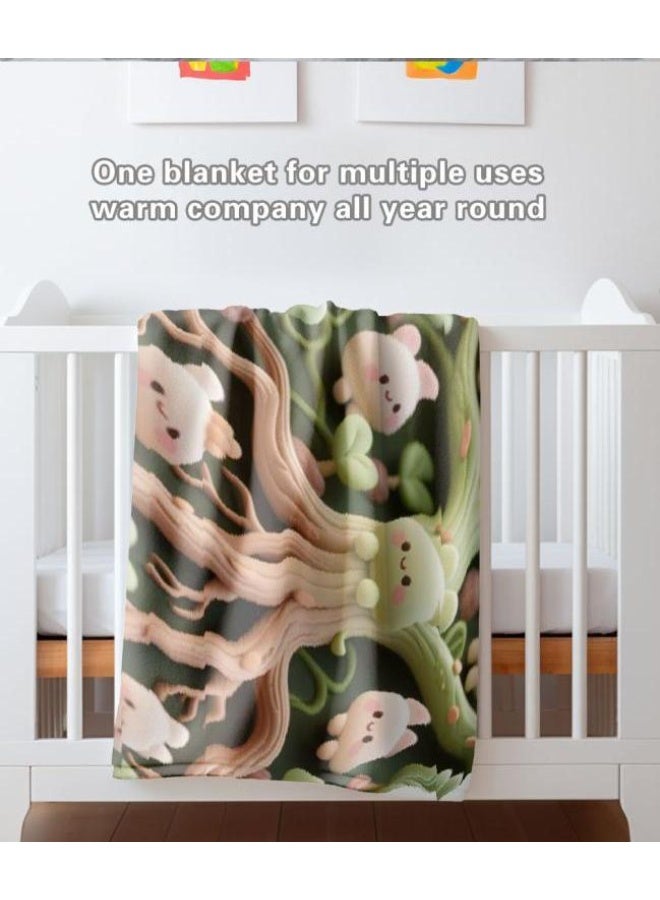 general Baby and children's cartoon flannel thin blanket (warm and comfortable, suitable for sleep, game use) 70cm*100cm - Image 1