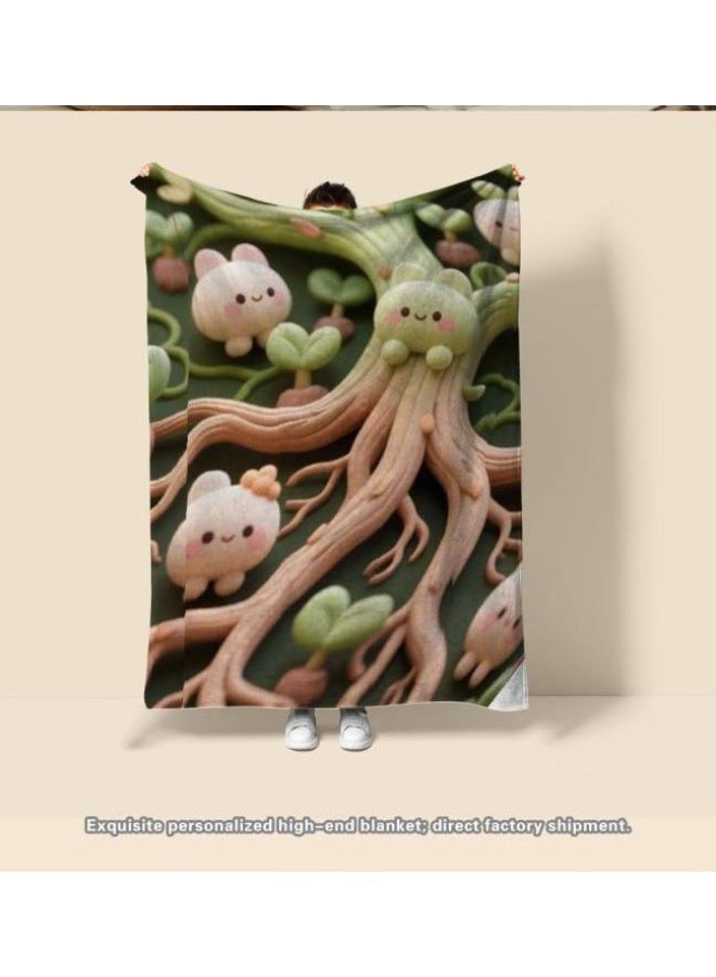 general Baby and children's cartoon flannel thin blanket (warm and comfortable, suitable for sleep, game use) 70cm*100cm - Image 4